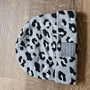 Simply Southern beanie.  Winter hat. Leopard gray pattern